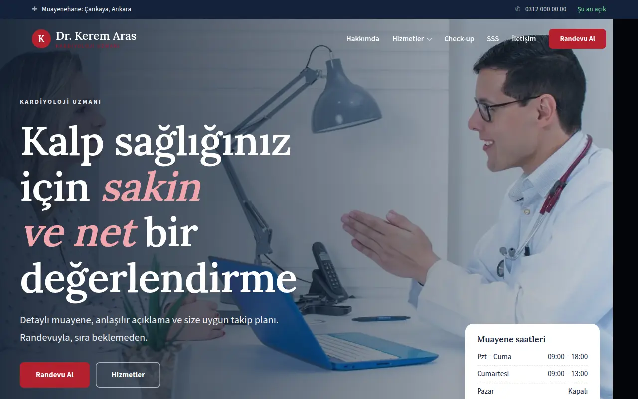Kişisel Doktor Web Sitesi — Dr. Kerem Aras Kardiyoloji